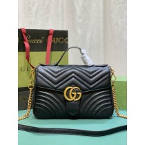 Gucci GG Marmont Small Top Handle Bag 498110 Black
