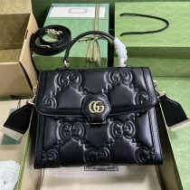 Gucci GG Matelassé Handbag 736877 Black