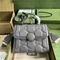 Gucci GG Matelassé Handbag 736877 Grey