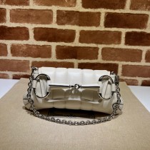 Gucci Horsebit Chain Small Shoulder Bag White