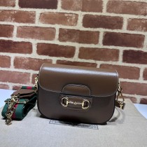 Gucci Horsebit 1955 Mini Bag 658574 Brown Leather