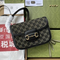 Gucci Horsebit 1955 Shoulder Bag 25CM Black