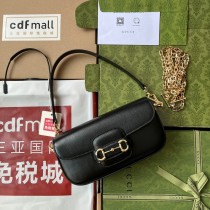 Gucci Horsebit 1955 Small Shoulder Bag 735178 Black