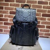 Gucci Jumbo GG Backpack 625770 Grained Leather Black