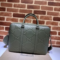 Gucci Jumbo GG Briefcase 658573 Green