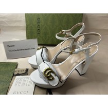 Gucci Marmont 80MM 130MM Platform Sandal White