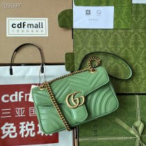 Gucci Marmont Matelassé Shoulder Bag 443497 Light Green