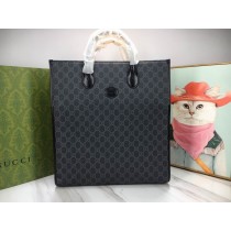 Gucci Medium Tote Bag With Interlocking G 674155 Black
