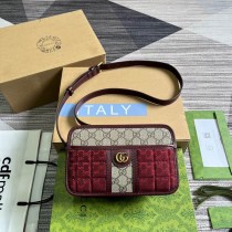 Gucci Mini GG Canvas Mini Shoulder Bag 751914 Red