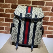 Gucci Ophidia GG Medium Backpack 598140 Beige Blue