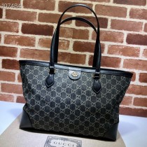 Gucci Ophidia GG Medium Tote Denim Black