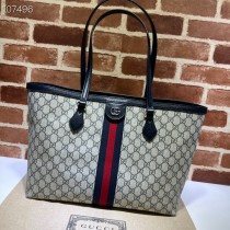 Gucci Ophidia Medium GG Tote 631685 Black Blue