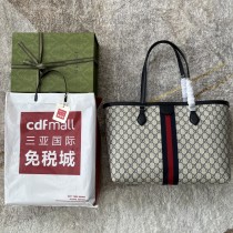 Gucci Ophidia Medium GG Tote Navy Blue