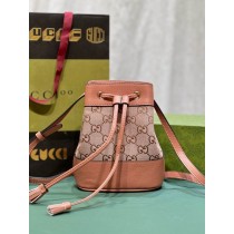 Gucci Ophidia Mini GG Bucket Bag 550620 Pink