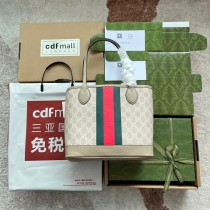 Gucci Ophidia Small Tote Bag 726762 Beige White