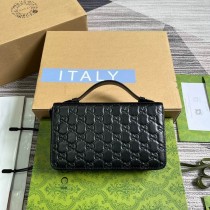 Gucci Signature Leather Document Case Black