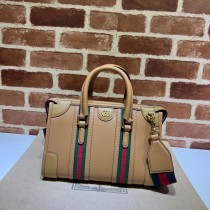 Gucci Small Top Handle Bag With Double G 715772 Brown