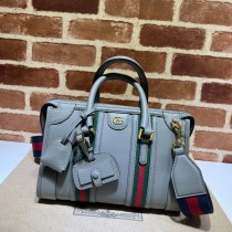 Gucci Small Top Handle Bag With Double G 715772 Grey