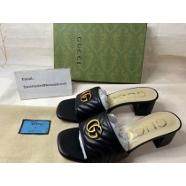 Gucci Women Double G Slide Sandal 55MM Black