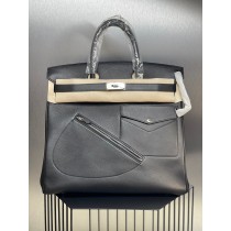 Hermes Birkin 40 HaC Rock Palladium Hardware Black