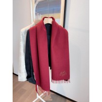 Hermes Cashmere Scarf Shawl Red
