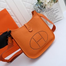Hermes Evelyne 29 PM Bag Orange Clemence Leather