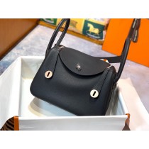 Hermes Lindy 26CM 30CM Bag Togo Leather Black
