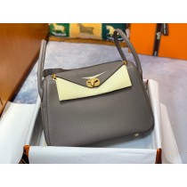 Hermes Lindy 26CM 30CM Bag Togo Leather Dark Grey
