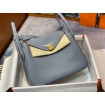 Hermes Lindy 26CM 30CM Bag Togo Leather Grey Gold Hardware