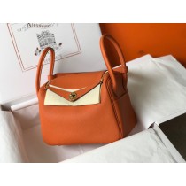 Hermes Lindy 26CM 30CM Bag Togo Leather Orange