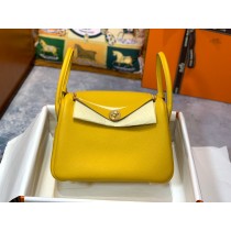Hermes Lindy 26CM 30CM Bag Togo Leather Yellow