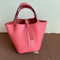Hermes Picotin Lock 18 Bag Light Pink Clemence Palladium Hardware