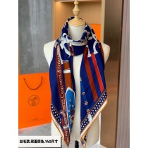 Hermes Scarf Wraps Square Shawl 140CM Blue