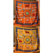 Hermes Scarf Wraps Square Shawl Double-Sided Horse Motif