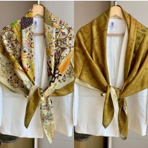 Hermes Scarf Wraps Square Shawl Pique Fleuri de Provence