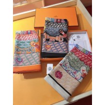 Hermes Scarf Wraps Square Shawl with Hermes Logo