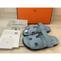 Hermes Unisex Chypre Sandals Calfskin Blue
