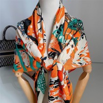 Hermes Women Scarf Wraps Square Shawl Animals Pattern
