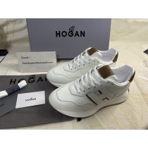 Hogan Unisex Sneakers Hogan H601 Leather White Brown