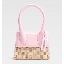 Jacquemus Le Chiquito Moyen Osier Le Chouchou Pink