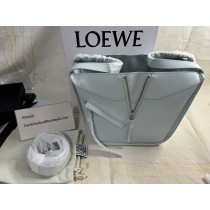 Loewe Compact Hammock Bag In Classic Calfskin Light Blue
