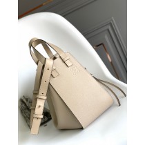 Loewe Compact Hammock Small Handbag Grained Calfskin Beige