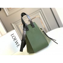 Loewe Compact Hammock Small Handbag Suede Calfskin Green