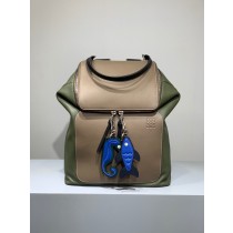 Loewe Goya Backpack Calfskin Gold Green