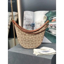 Loewe Luna Shoulder Anagram Bag Brown