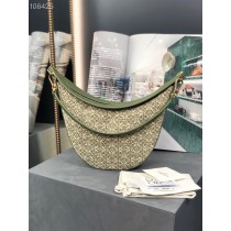 Loewe Luna Shoulder Anagram Bag Green