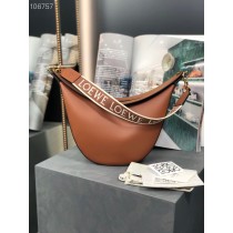Loewe Luna Shoulder Leather Bag Brown