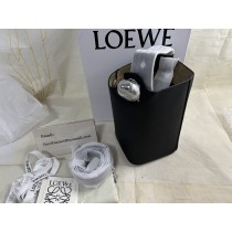 Loewe Mini Pebble Bucket Bag in Soft Grained Calfskin Black