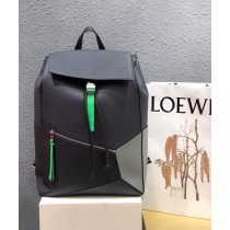 Loewe Puzzle Backpack Grained Calfskin Black Grey