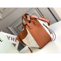 Loewe Small Hammock Bag Anagram Jacquard Calfskin Brown